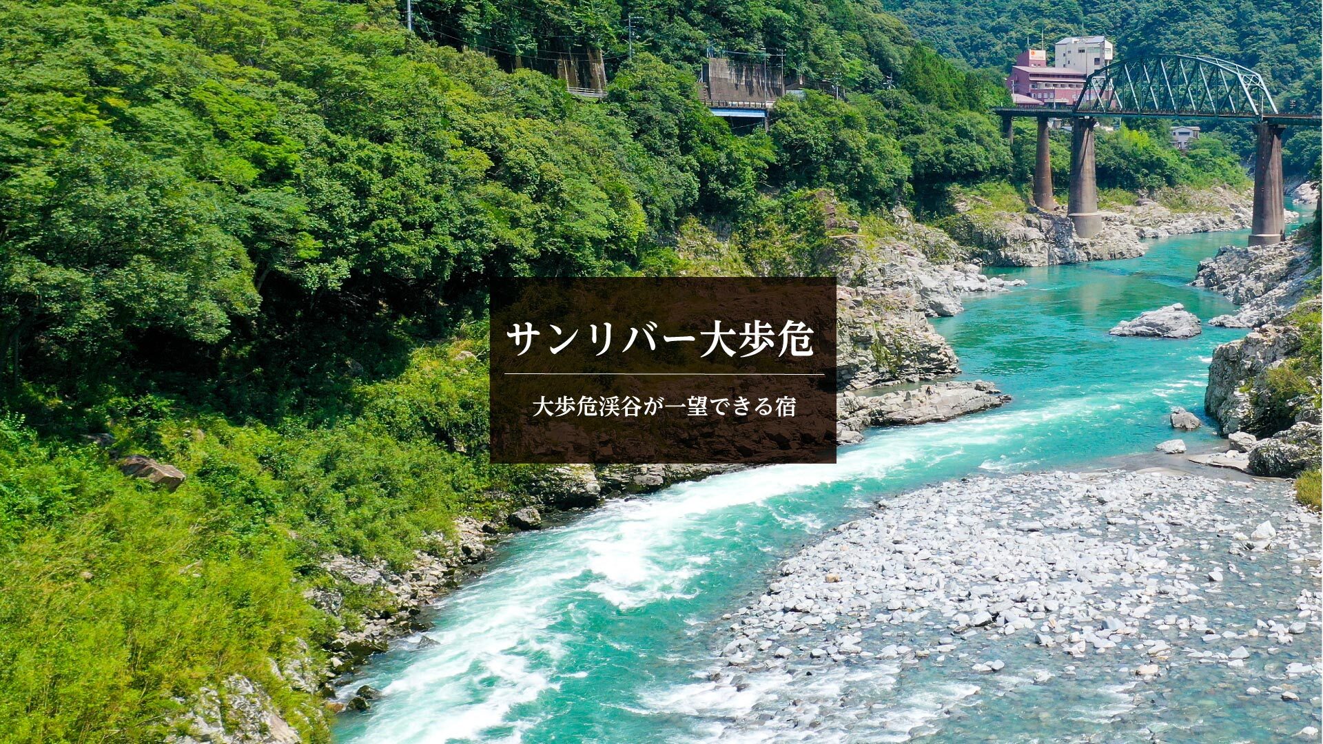 大歩危温泉 サンリバー大歩危 — 三好市山城町 · pH9.57の強アルカリ性単純泉と吉野川を望む湯宿