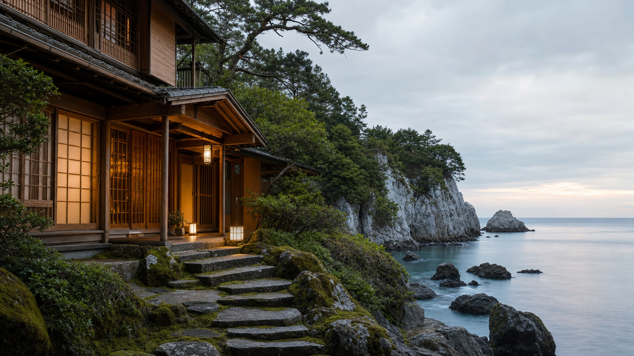 浄土ヶ浜旅館 — 宮古・築地 · 1960年創業、宮古湾を望む全室8室の小規模食事宿