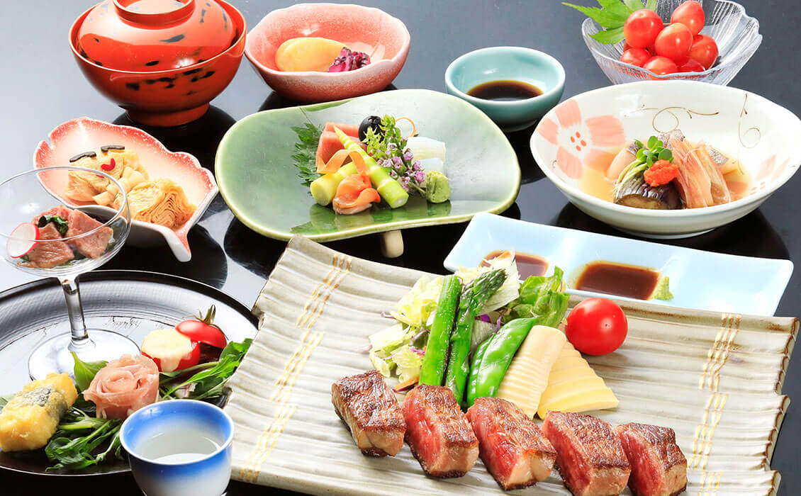 葉山舘 夕餉 — 米沢牛と置賜の夏野菜を組み合わせた季節の会席